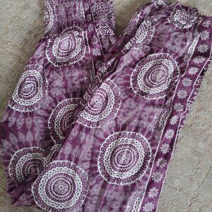 NEW Lotus & Luna Mystic Plum Harem Pants size small